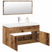 Set mobilier de baie, 3 piese, lemn vechi, lemn prelucrat - WALTI WALTI