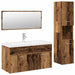 Set mobilier de baie, 4 piese, lemn vechi, lemn prelucrat - WALTI WALTI