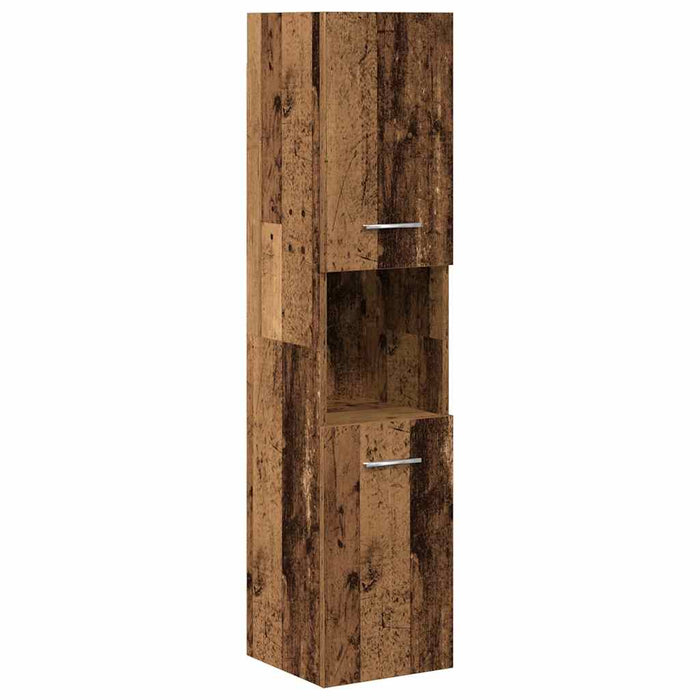 Set mobilier de baie, 4 piese, lemn vechi, lemn prelucrat - WALTI WALTI