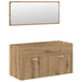 Set mobilier de baie, 4 piese, stejar artizanal, lemn prelucrat - WALTI WALTI