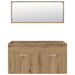 Set mobilier de baie, 4 piese, stejar artizanal, lemn prelucrat - WALTI WALTI