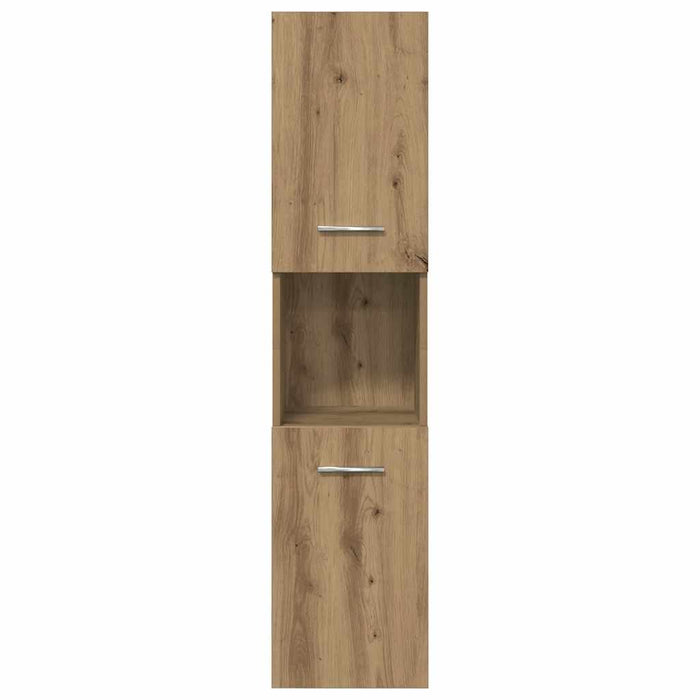 Set mobilier de baie, 4 piese, stejar artizanal, lemn prelucrat - WALTI WALTI