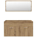 Set mobilier de baie, 5 piese, stejar artizanal, lemn prelucrat - WALTI WALTI