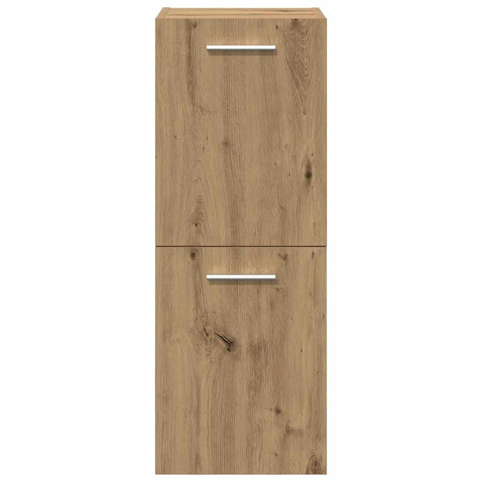 Set mobilier de baie, 5 piese, stejar artizanal, lemn prelucrat - WALTI WALTI