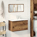 Set mobilier de baie, 3 piese, lemn vechi, lemn prelucrat - WALTI WALTI