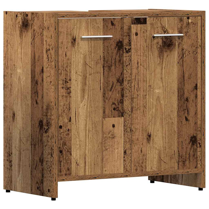 Set mobilier de baie, 4 piese, lemn vechi, lemn prelucrat - WALTI WALTI