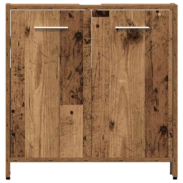 Set mobilier de baie, 4 piese, lemn vechi, lemn prelucrat - WALTI WALTI