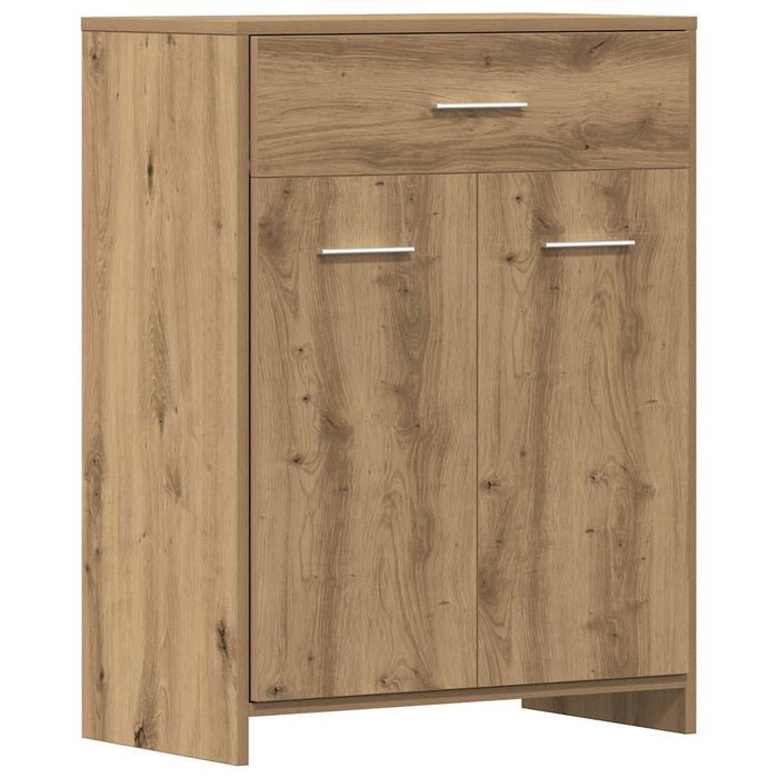 Set mobilier de baie, 4 piese, stejar artizanal, lemn prelucrat - WALTI WALTI