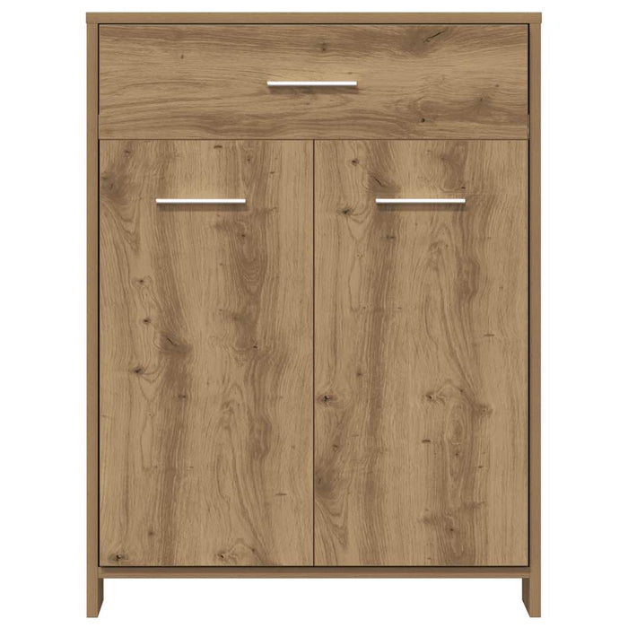 Set mobilier de baie, 4 piese, stejar artizanal, lemn prelucrat - WALTI WALTI