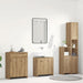 Set mobilier de baie, 4 piese, stejar artizanal, lemn prelucrat - WALTI WALTI