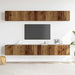 Set mobilier TV de perete cu 4 piese, lemn vechi, 100x30x30 cm - WALTI WALTI