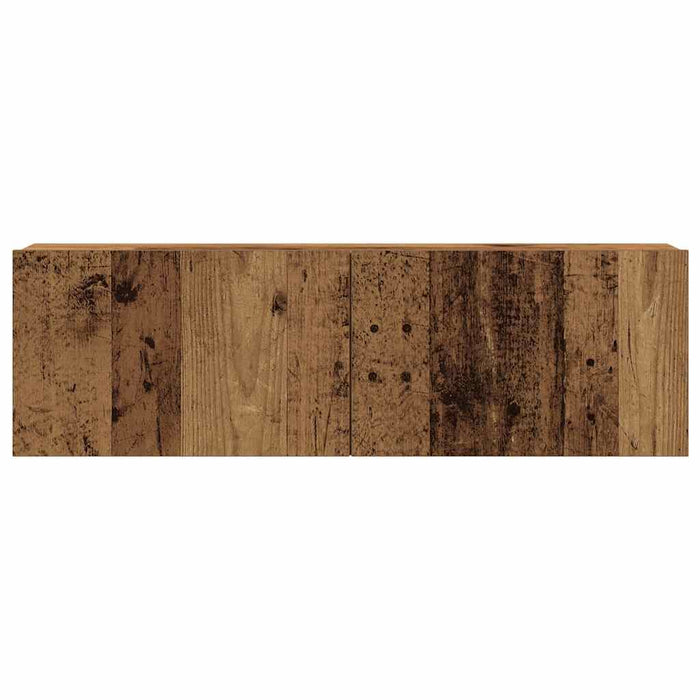 Set mobilier TV de perete cu 4 piese, lemn vechi, 100x30x30 cm - WALTI WALTI