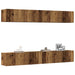 Set mobilier TV de perete cu 4 piese, lemn vechi, 100x30x30 cm - WALTI WALTI