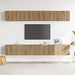 Set mobilier TV de perete cu 4 piese, stejar artizanal, 100x30x30 cm - WALTI WALTI