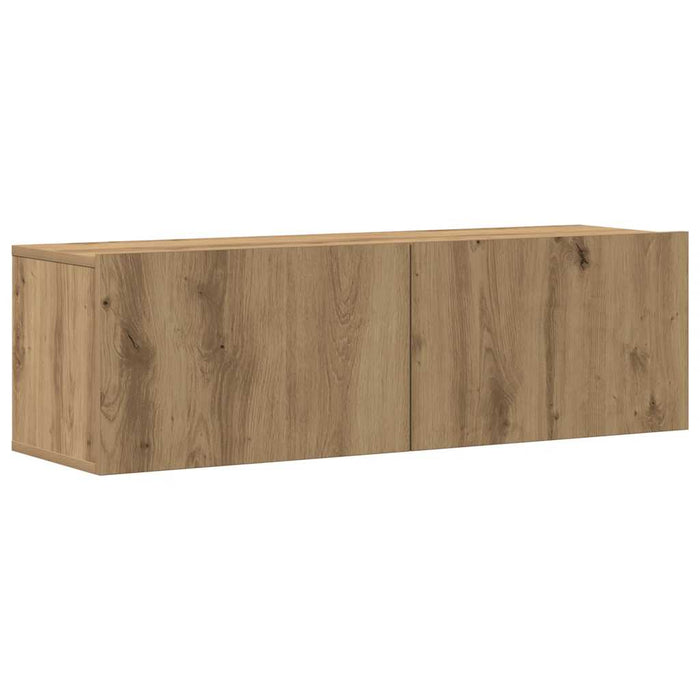 Set mobilier TV de perete cu 4 piese, stejar artizanal, 100x30x30 cm - WALTI WALTI