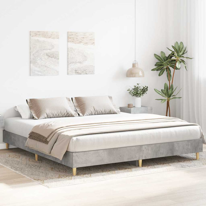 Cadru de pat fără saltea Gri Beton 180x200cm Lemn prelucrat - WALTI WALTI