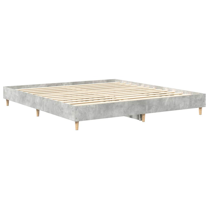Cadru de pat fără saltea Gri Beton 180x200cm Lemn prelucrat - WALTI WALTI