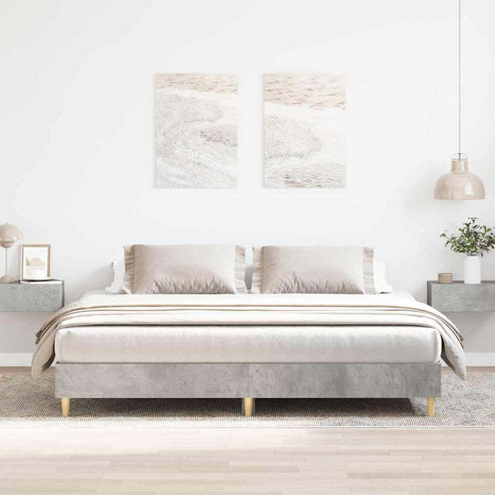 Cadru de pat fără saltea Gri Beton 180x200cm Lemn prelucrat - WALTI WALTI