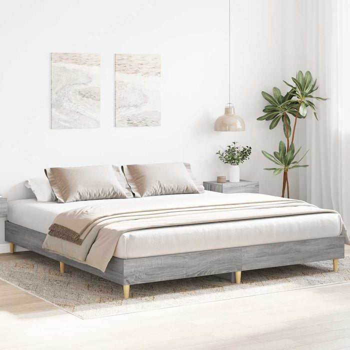 Cadru de pat fără saltea Gri Sonoma 180x200cm Lemn prelucrat - WALTI WALTI