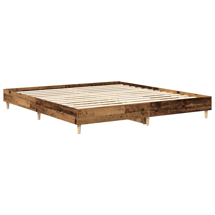 Cadru de pat fără saltea Lemn vechi 180x200cm Lemn prelucrat - WALTI WALTI