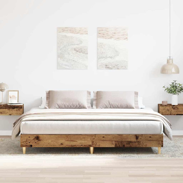 Cadru de pat fără saltea Lemn vechi 180x200cm Lemn prelucrat - WALTI WALTI