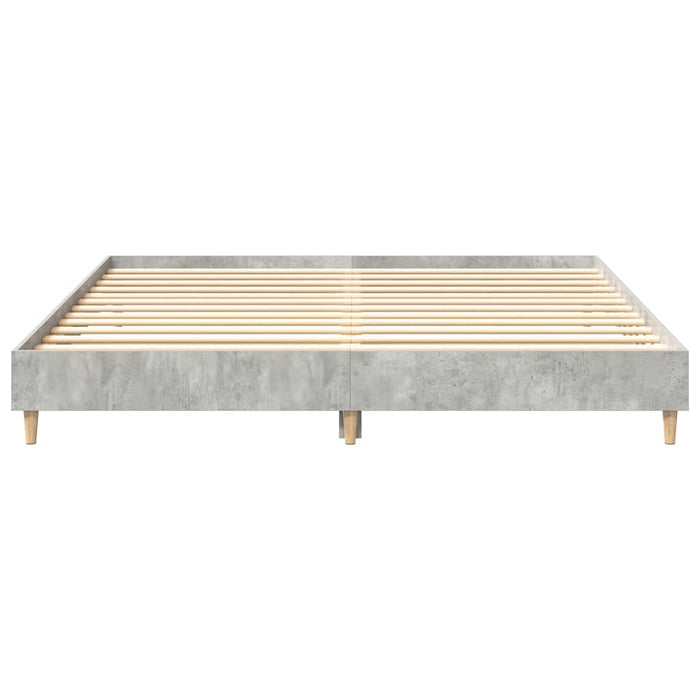 Cadru de pat fără saltea Gri beton 160x200cm Lemn prelucrat - WALTI WALTI