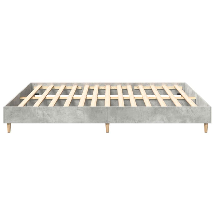 Cadru de pat fără saltea Gri beton 160x200cm Lemn prelucrat - WALTI WALTI