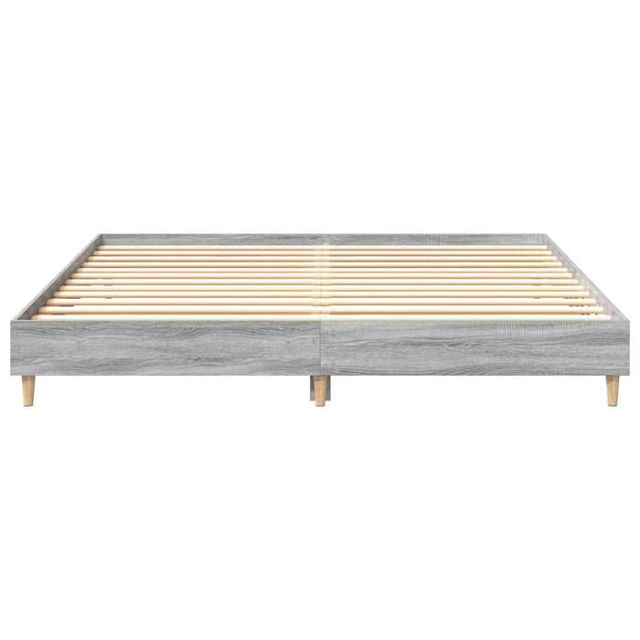Cadru de pat fără saltea Gri Sonoma 160x200cm lemn prelucrat - WALTI WALTI