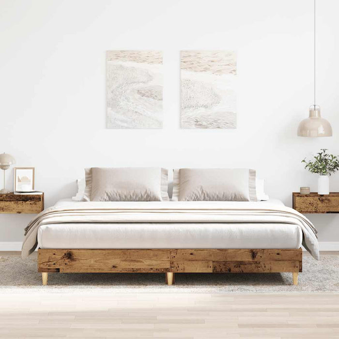 Cadru de pat fără saltea Lemn vechi 160x200cm Lemn prelucrat - WALTI WALTI