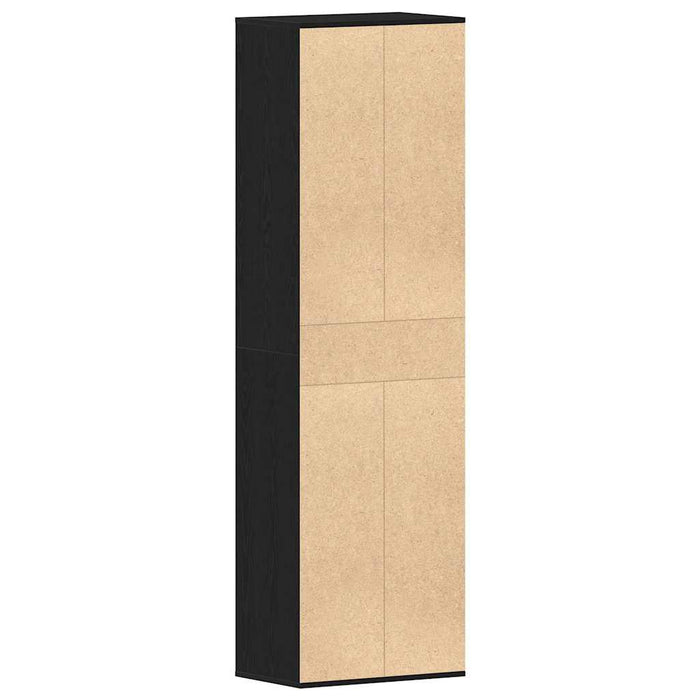 Dulap Pantofi Stejar Negru 54x34x183 cm Lemn prelucrat - WALTI WALTI