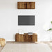 Set dulap TV 2 piese montat pe perete lemn vechi lemn prelucrat - WALTI WALTI