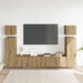 Set dulap TV 8 piese montat pe perete Stejar artizanal - WALTI WALTI