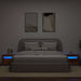 Noptiere cu LED-uri, 2 buc., Lemn vechi, 60x35x40 cm - WALTI WALTI
