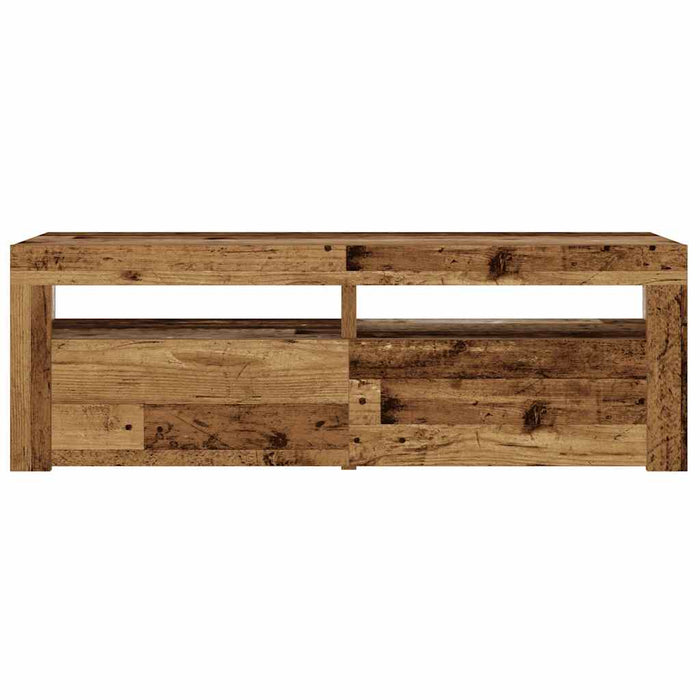 Noptiere cu LED-uri, 2 buc., Lemn vechi, 60x35x40 cm - WALTI WALTI
