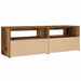Noptiere cu LED-uri, 2 buc., Lemn vechi, 60x35x40 cm - WALTI WALTI