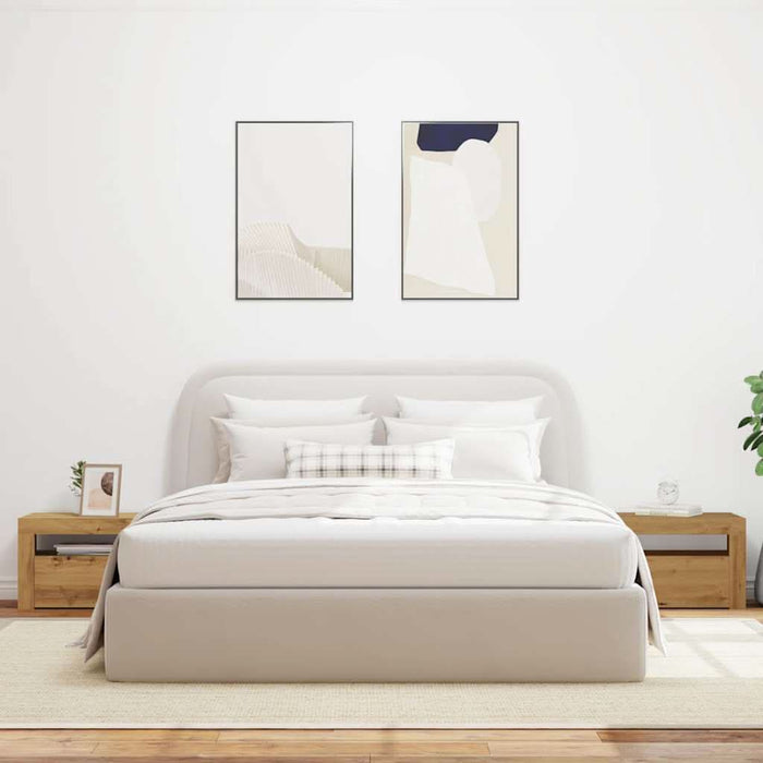 Noptiere cu lumini LED, 2 buc.,Stejar artizanal, 60x35x40 cm - WALTI WALTI