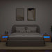 Noptiere cu lumini LED, 2 buc.,Stejar artizanal, 60x35x40 cm - WALTI WALTI