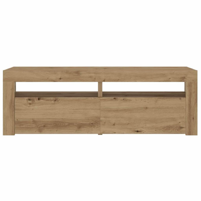 Noptiere cu lumini LED, 2 buc.,Stejar artizanal, 60x35x40 cm - WALTI WALTI