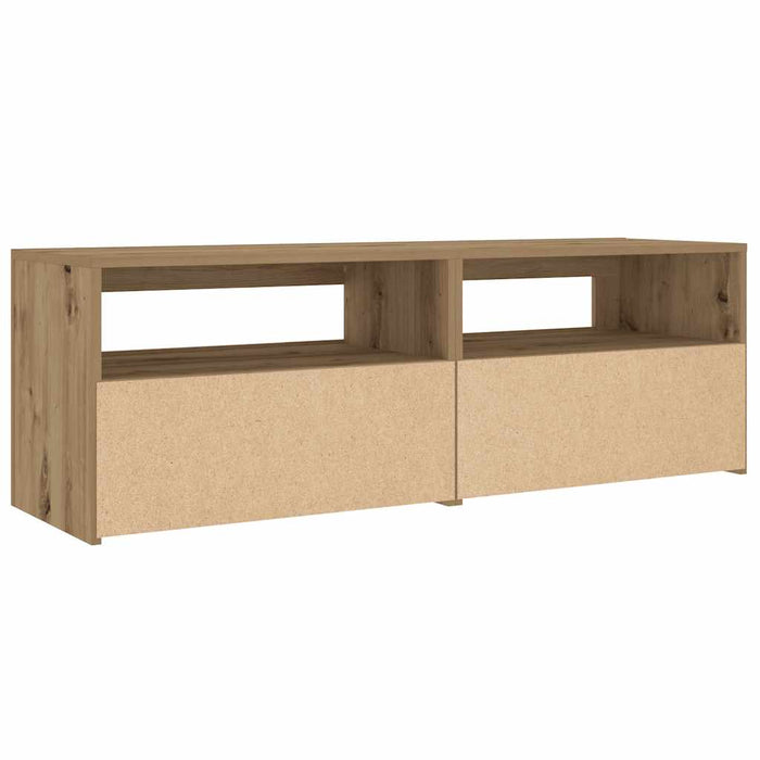 Noptiere cu lumini LED, 2 buc.,Stejar artizanal, 60x35x40 cm - WALTI WALTI