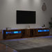 Dulap TV cu lumini LED lemn vechi 260x35x40 cm lemn prelucrat - WALTI WALTI
