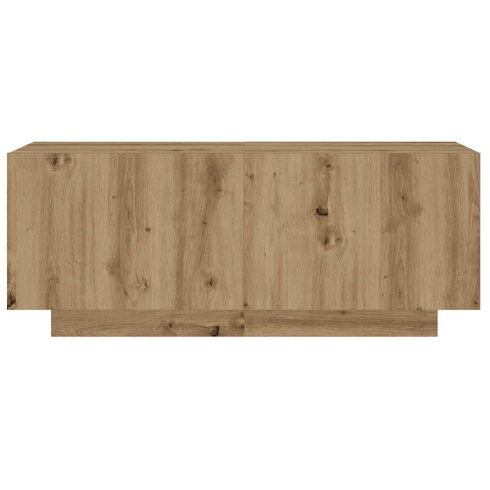 Dulap TV cu LED stejar artizanal 260x35x40 cm lemn prelucrat - WALTI WALTI
