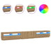 Dulap TV cu LED stejar artizanal 300x35x40 cm lemn prelucrat - WALTI WALTI