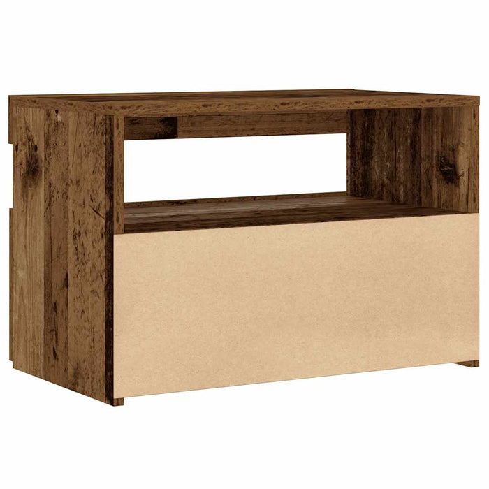 Noptiera cu lumini LED Lemn vechi 60x35x40 cm Lemn prelucrat - WALTI WALTI