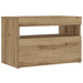 Noptiera cu lumini LED Stejar Artisan 60x35x40cm Lemn prelucrat - WALTI WALTI