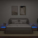 Noptiera cu lumini LED Stejar Artisan 60x35x40cm Lemn prelucrat - WALTI WALTI