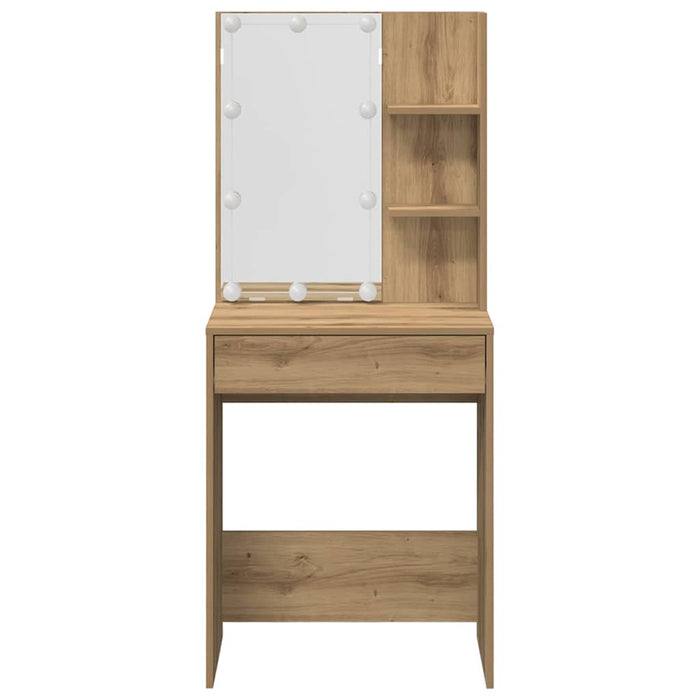 Set de masă de toaletă cu LED Artisan Stejar lemn prelucrat WALTI