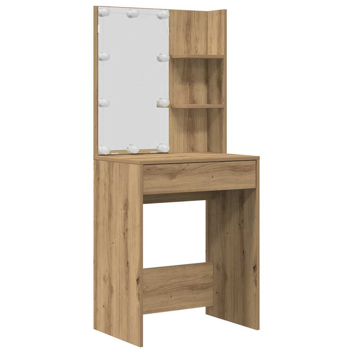 Set de masă de toaletă cu LED Artisan Stejar lemn prelucrat WALTI