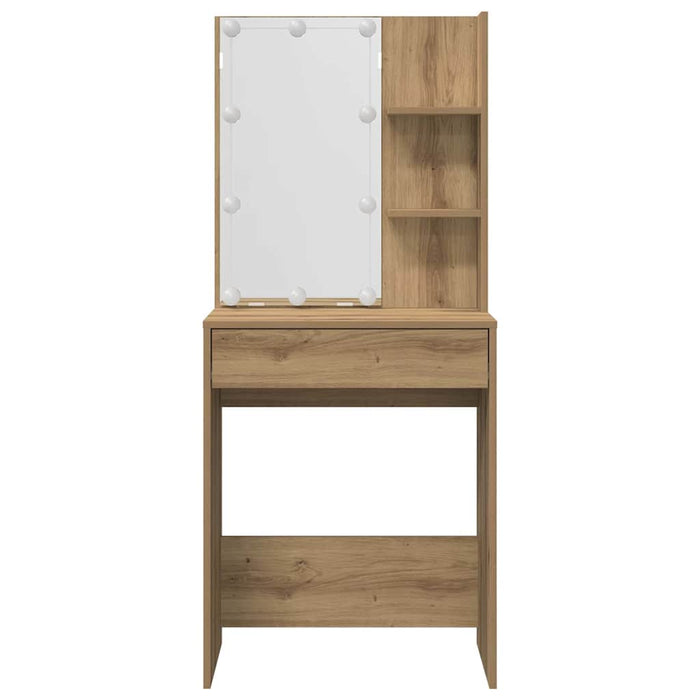 Set de masă de toaletă cu LED Artisan Stejar lemn prelucrat WALTI