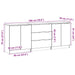 Dulap, 3 buc., stejar artizanal, 60x30x70 cm, lemn prelucrat - WALTI WALTI