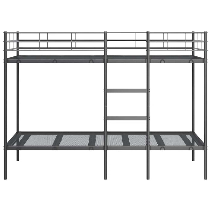 Pat supraetajat fără saltea negru 90x200 cm oțel - WALTI WALTI